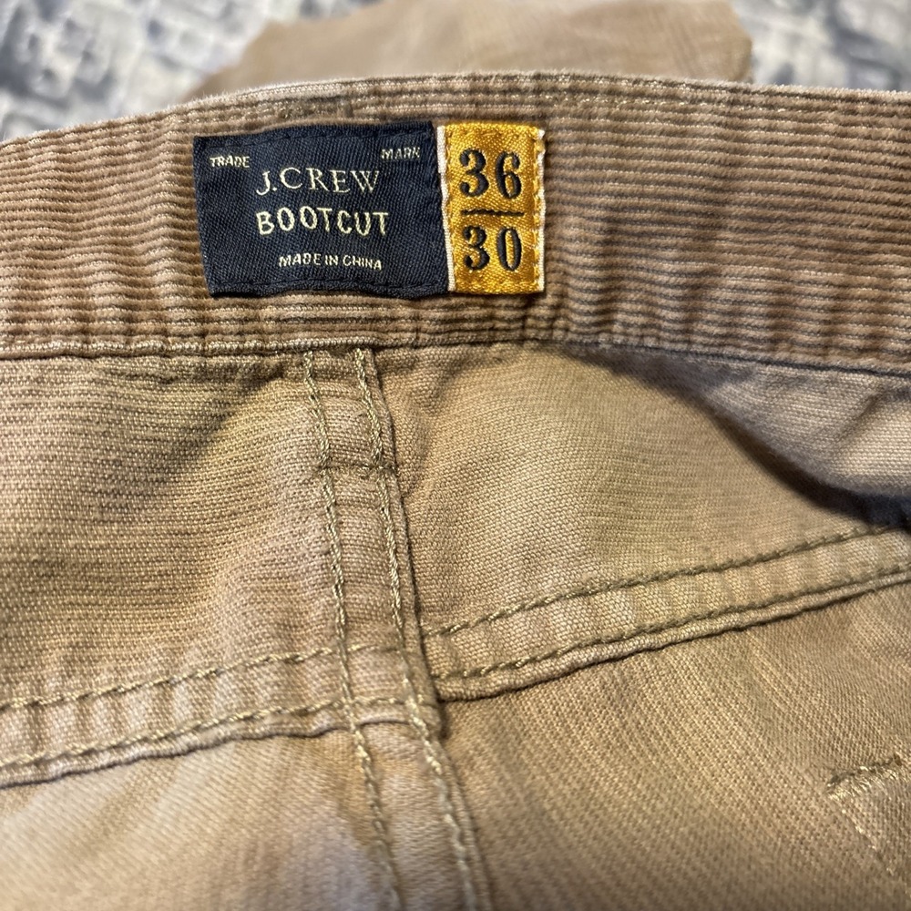 J. Crew 36/30 Corduroy Stretch BOOT Pants Brown Old Money PREPPY
